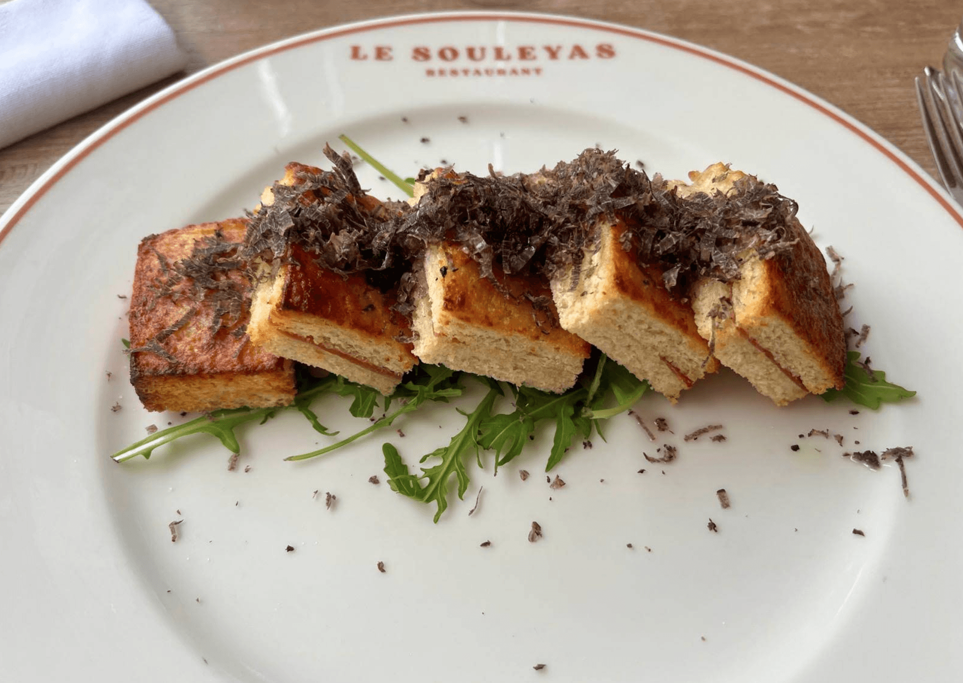 Croque truffe préparé au Souleyas